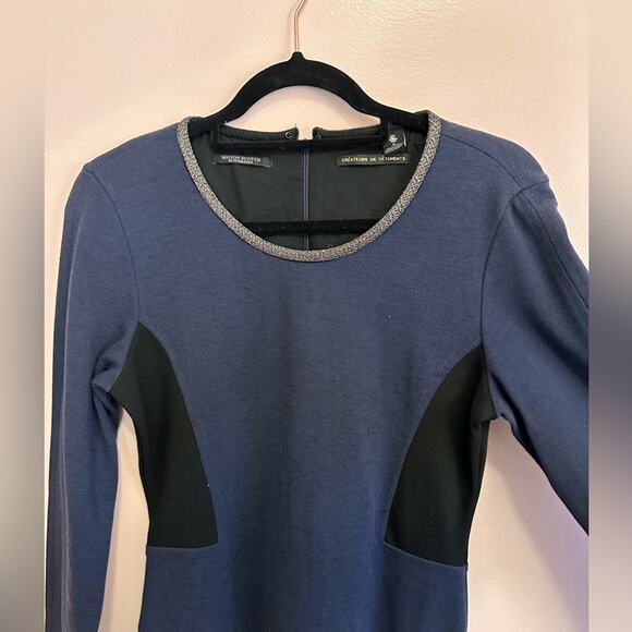 Maison Scotch Scotch & Soda Blue Long Sleeve Panel Dress 2 - Picture 2 of 8